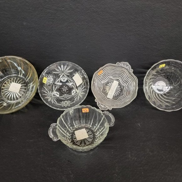 Dining 5 Vintage Cut Glass Bowls Poshmark